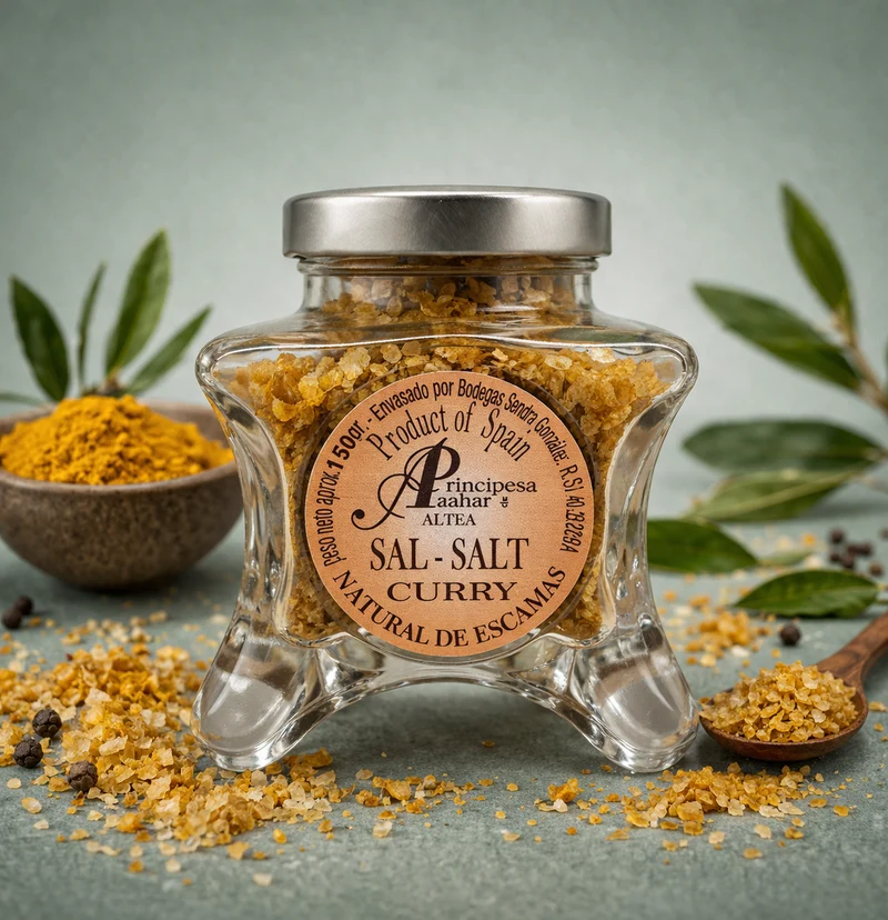PRINCIPE DE AZAHAR | SAL ESCAMAS CURRY 150gr