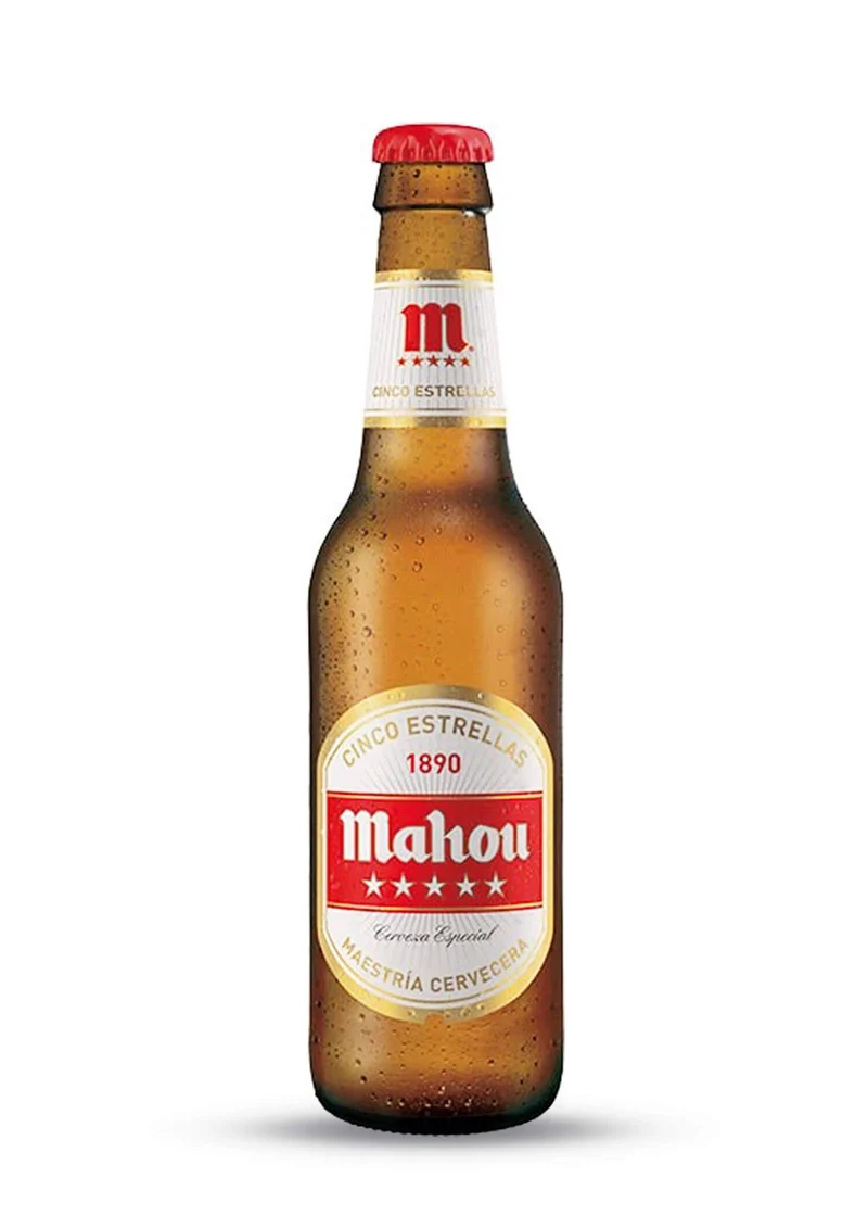 Mahou 5 Estrellas, botella 33 cl. 33 cl
