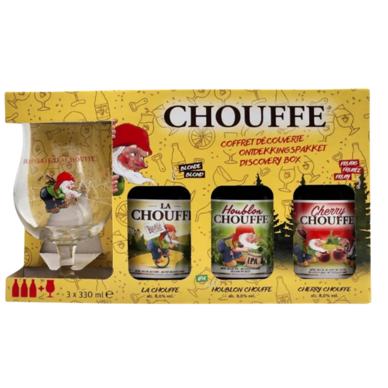 La Chouffe Gift Pack 3 Ales & 1 glass