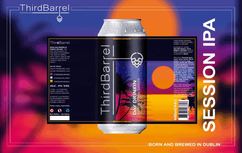 Third Barrel - Day Drinkin Session IPA 4% ABV 440ml Can