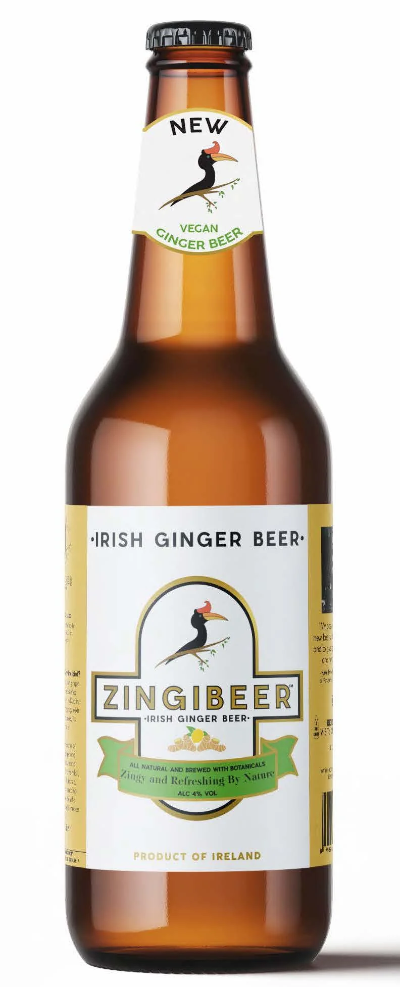 Zingibeer - Irish Ginger Beer 4% ABV 500ml Bottle