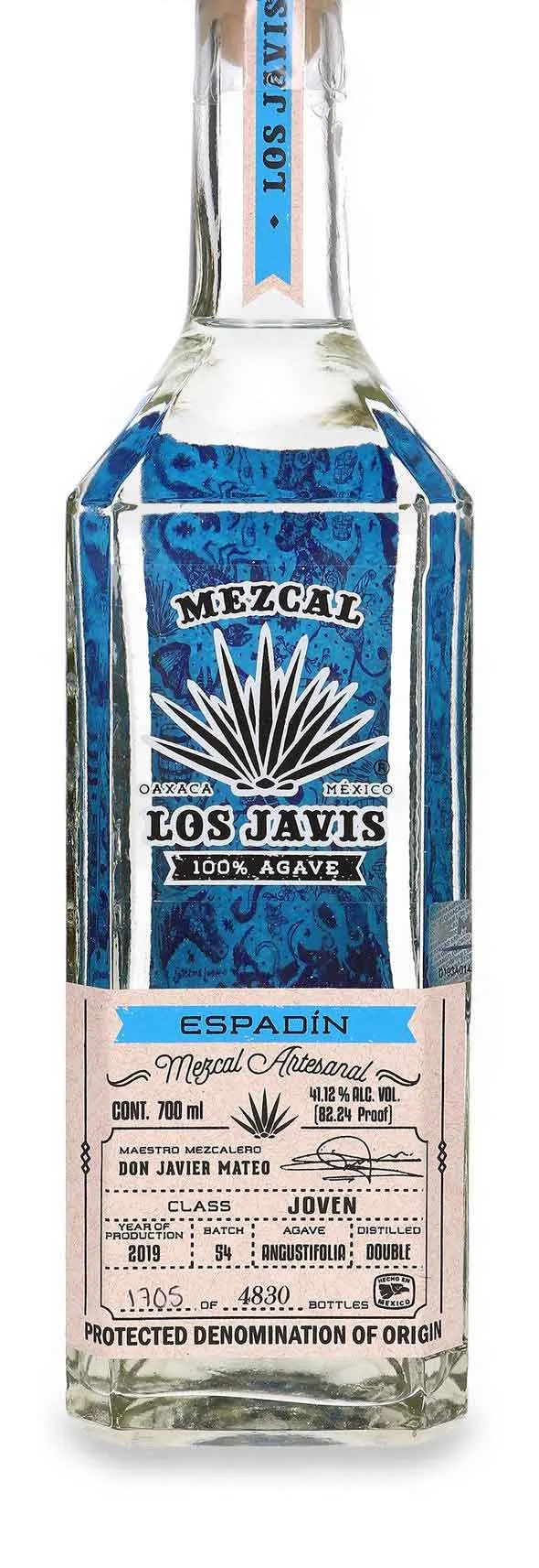 Mezcal Los Javis Espadin - 100% Agave 700ml, 41.12% ABV