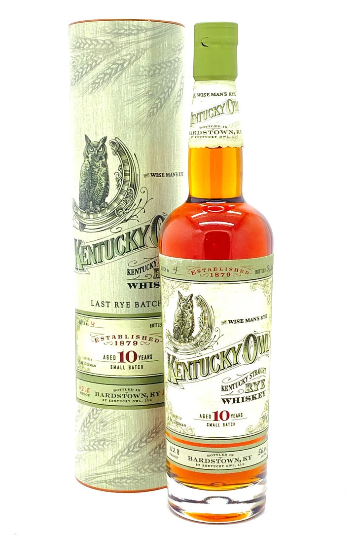 Kentucky Owl Straight Rye Whiskey 10 Years Batch 4 -750 ml