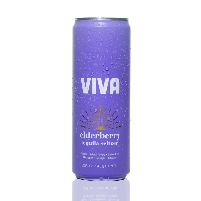 Seltzer Viva Tequila 4pk Elderberry
