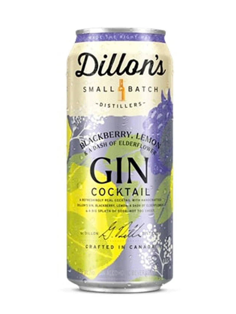 Cocktail Dillon's 4pk Gin, Blackberry, Lemon