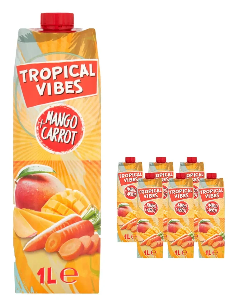 Tropical Vibes Mango Carrot Multipack, 6 x 1 L