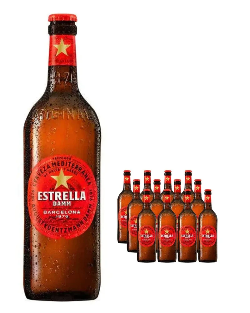 Estrella Damm Premium Lager Beer, 12 x 660 ml BBE 10/04/2026