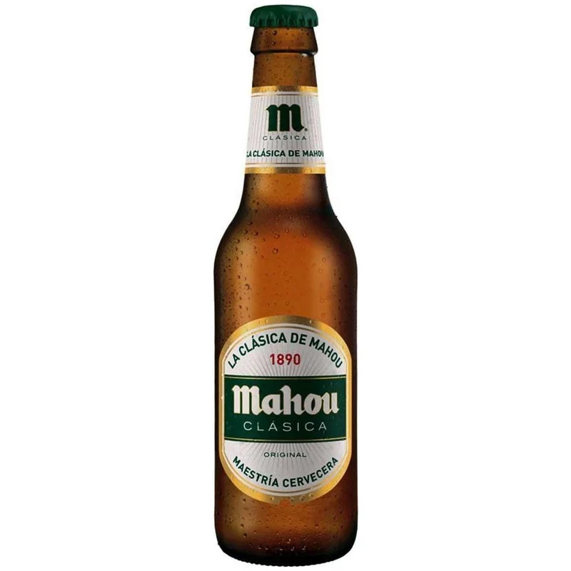 Cerveza Mahou Clásica Pack 24 botellines 25 cl