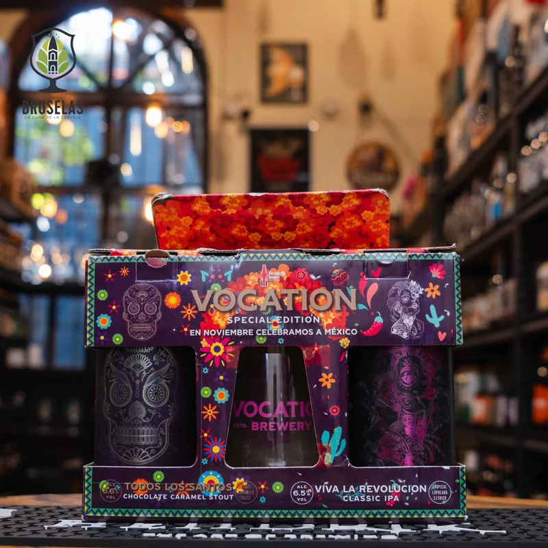 Vocation - Giftpack Viva la Revolución Vaso Logo Morado