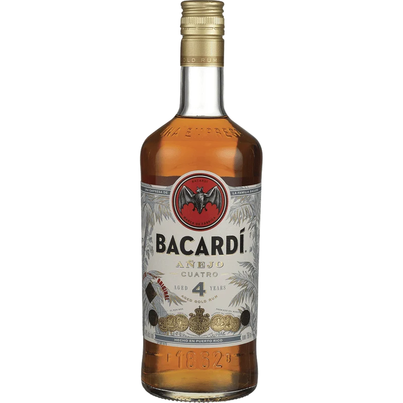 Bacardi Añejo Cuatro Aged Gold Rum -750 ml