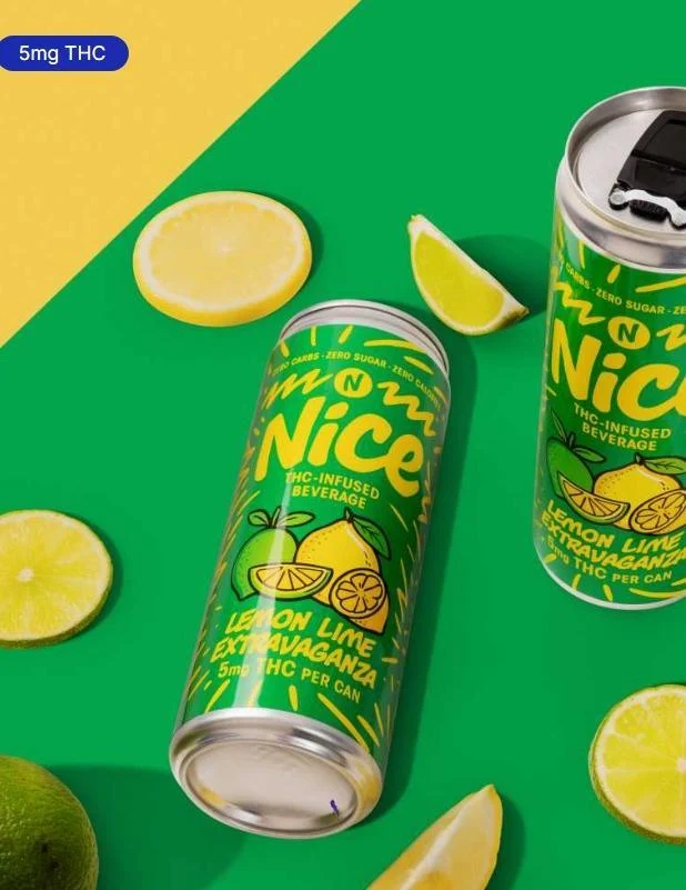 THC RI Nice Beverage Co. 4pk Lemon Lime 5mg