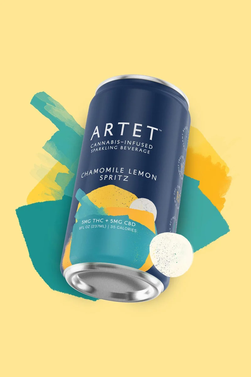 NA THC Cocktail Artet 4pk Chamomile Lemon Spritz