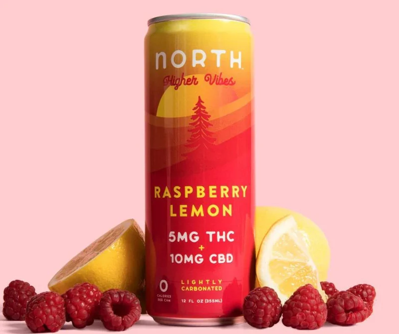 NA THC Cocktail North Higher Vibes 4pk Raspberry Lemon