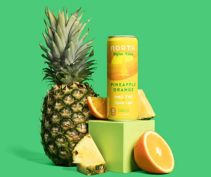 NA THC Cocktail North Higher Vibes 4pk Pineapple Orange