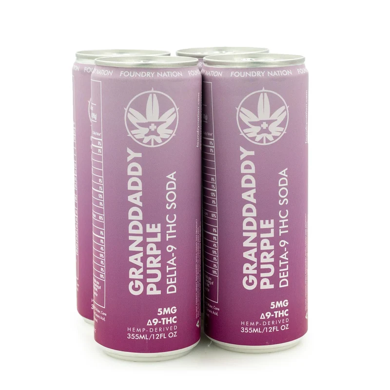 NA THC Cocktail Foundry Nation 4pk Grandaddy Purple 5mg