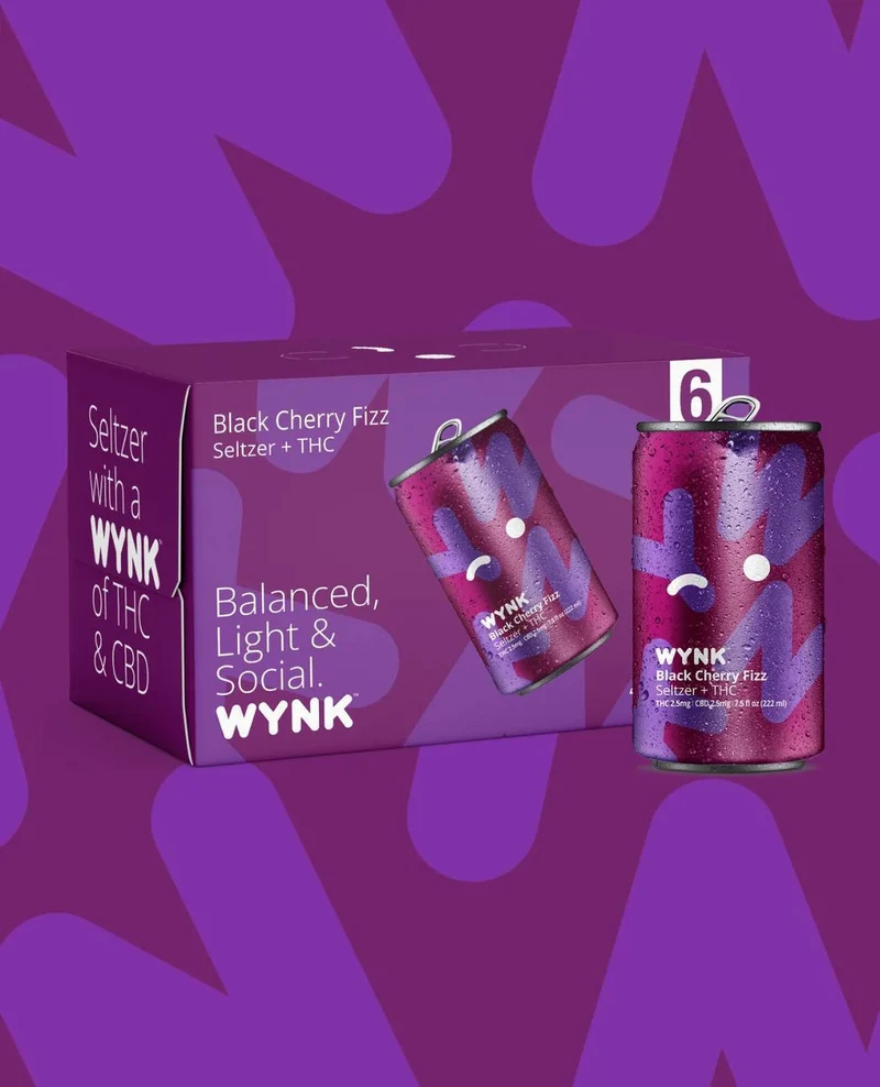 NA THC Cocktail Wynk 6pk Black Cherry Fizz