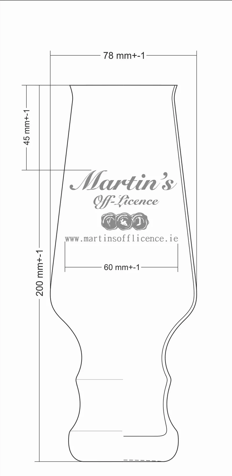 martins off licence craft beer 400ml clear glass