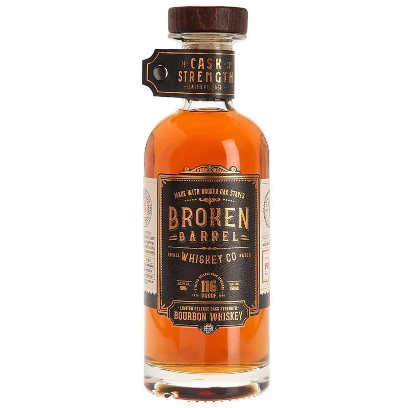 Broken Barrel Whiskey Limited Release Cask Strength Bourbon Whiskey-750 ml