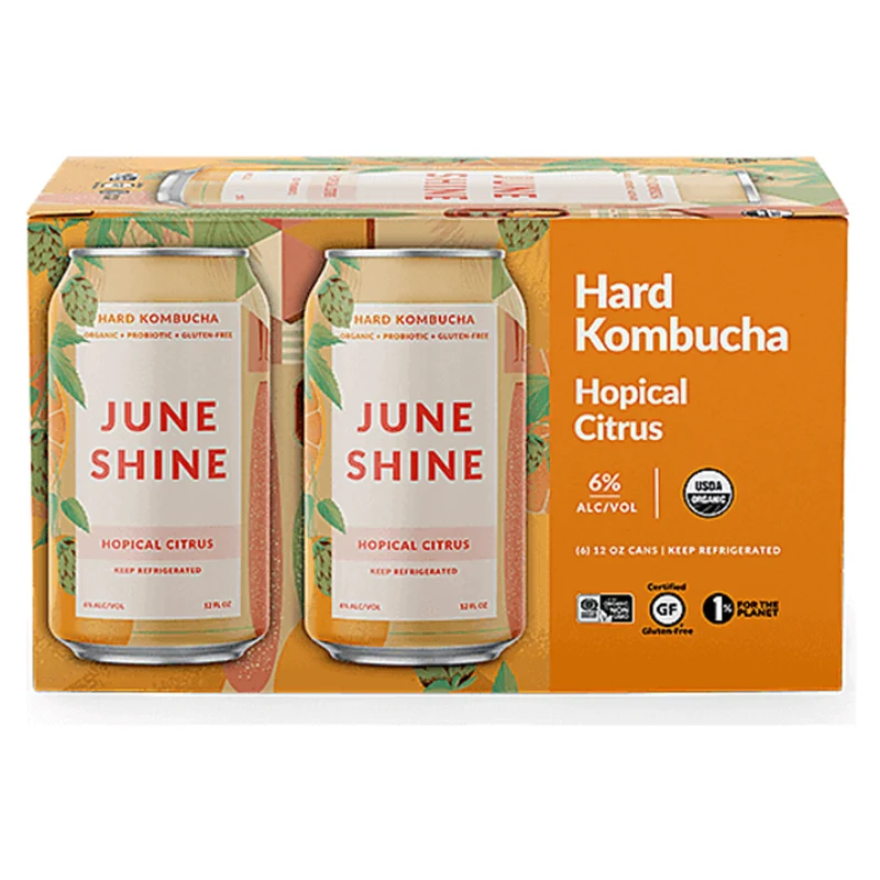 June Shine Hard Kombucha Hopical Citrus