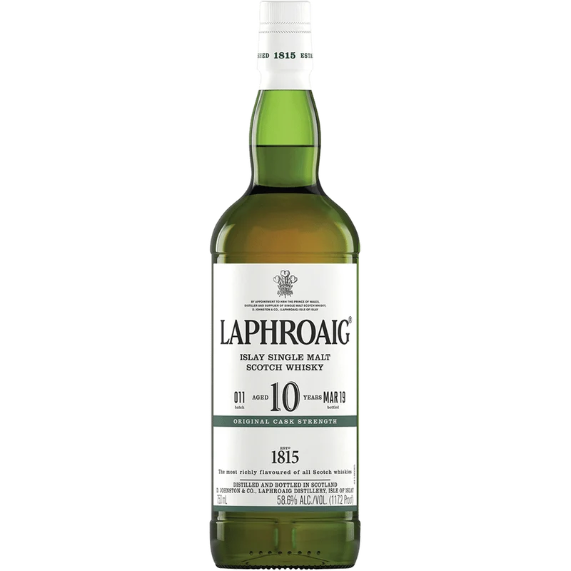 Laphroaig 10Yr Original Cask Strength Single Malt Scotch Whisky -750ml