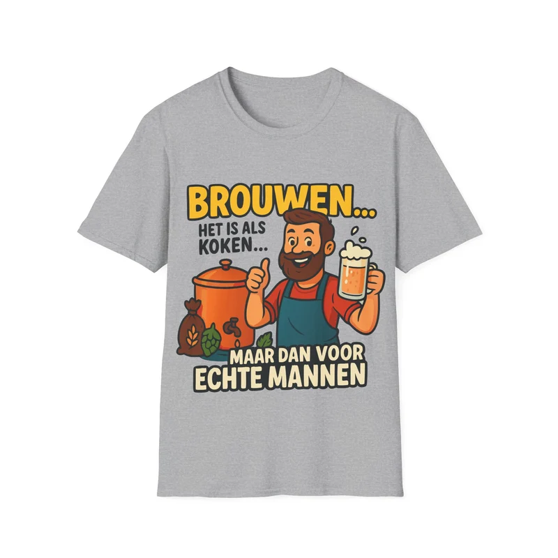 Unisex Softstyle T-Shirt - Brouwen is als koken...