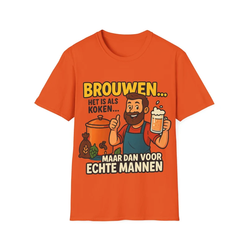 Unisex Softstyle T-Shirt - Brouwen is als koken...