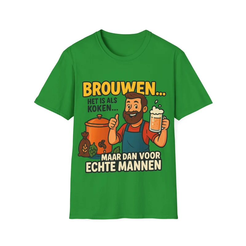 Unisex Softstyle T-Shirt - Brouwen is als koken...