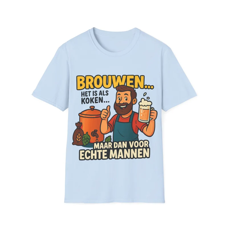 Unisex Softstyle T-Shirt - Brouwen is als koken...