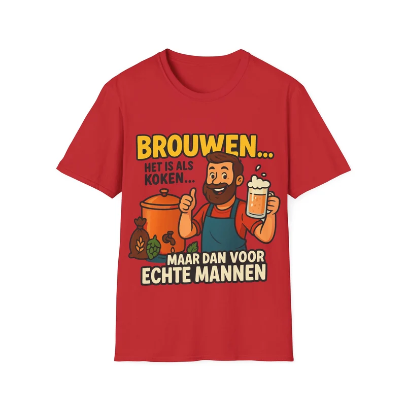 Unisex Softstyle T-Shirt - Brouwen is als koken...