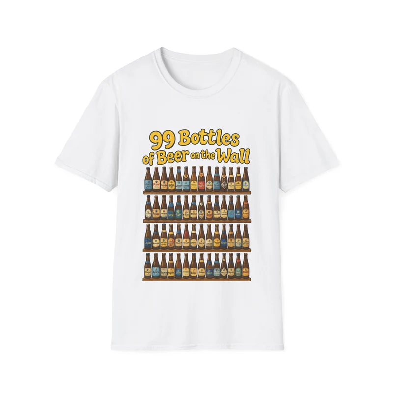 Unisex Soft-style T-Shirt - "99 bottles of beer on the wall"