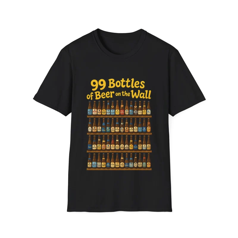 Unisex Soft-style T-Shirt - "99 bottles of beer on the wall"
