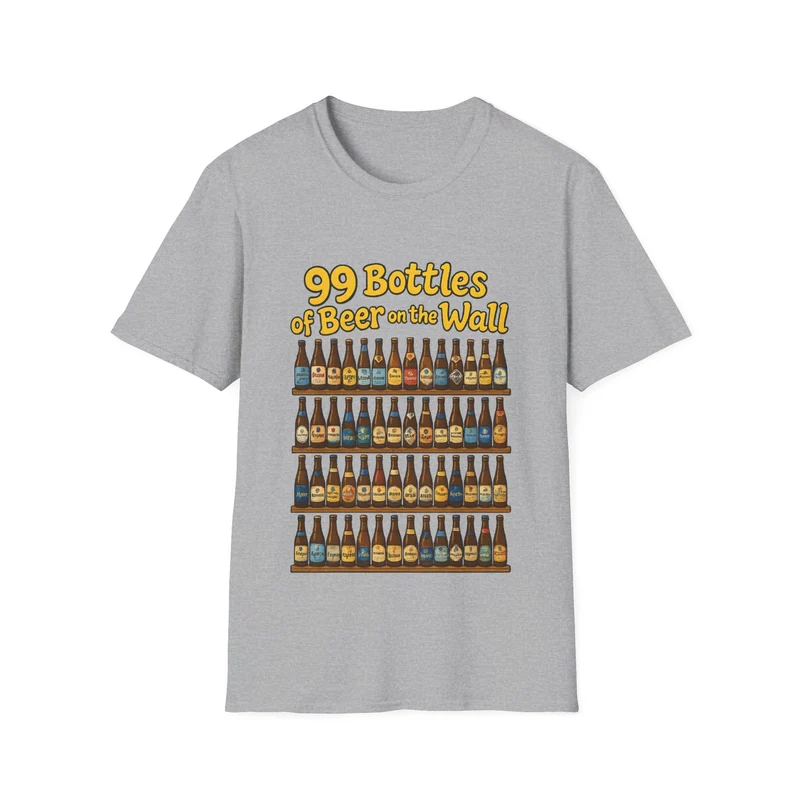 Unisex Soft-style T-Shirt - "99 bottles of beer on the wall"