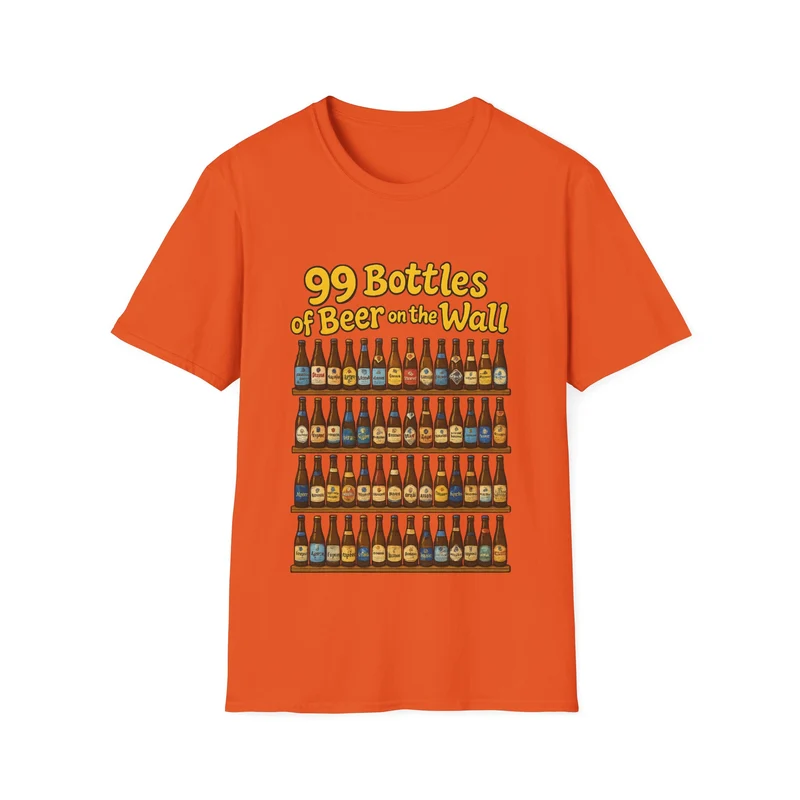 Unisex Soft-style T-Shirt - "99 bottles of beer on the wall"