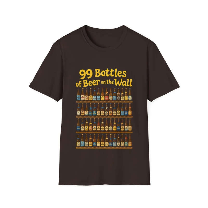 Unisex Soft-style T-Shirt - "99 bottles of beer on the wall"