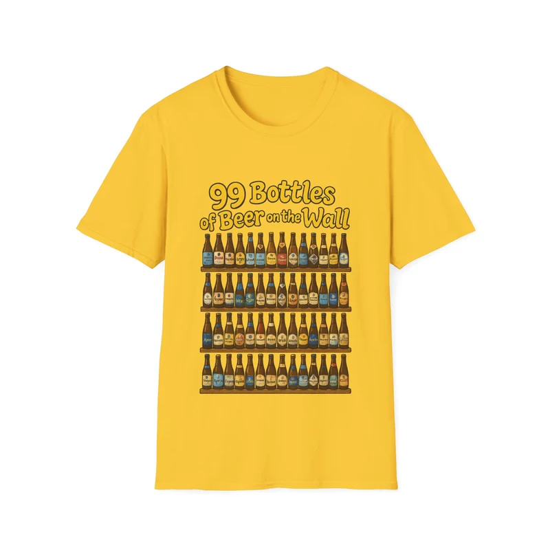 Unisex Soft-style T-Shirt - "99 bottles of beer on the wall"