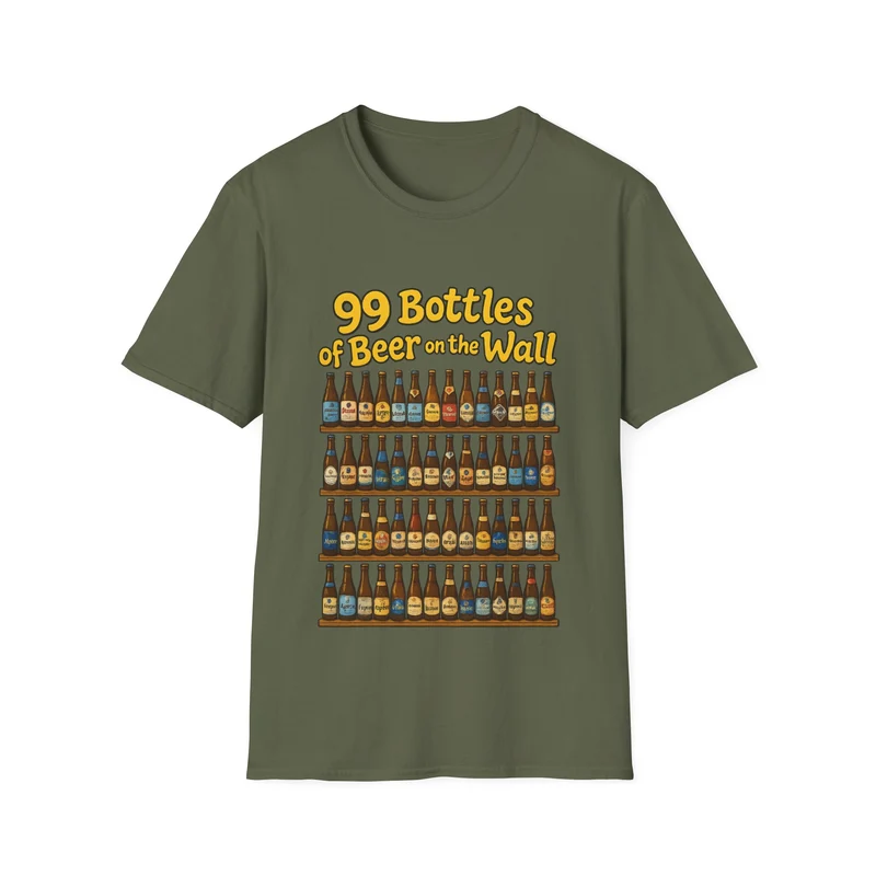Unisex Soft-style T-Shirt - "99 bottles of beer on the wall"