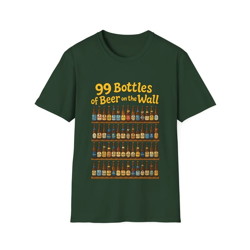 Unisex Soft-style T-Shirt - "99 bottles of beer on the wall"