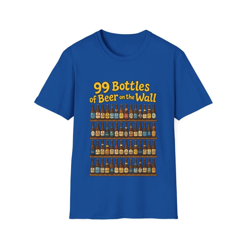 Unisex Soft-style T-Shirt - "99 bottles of beer on the wall"