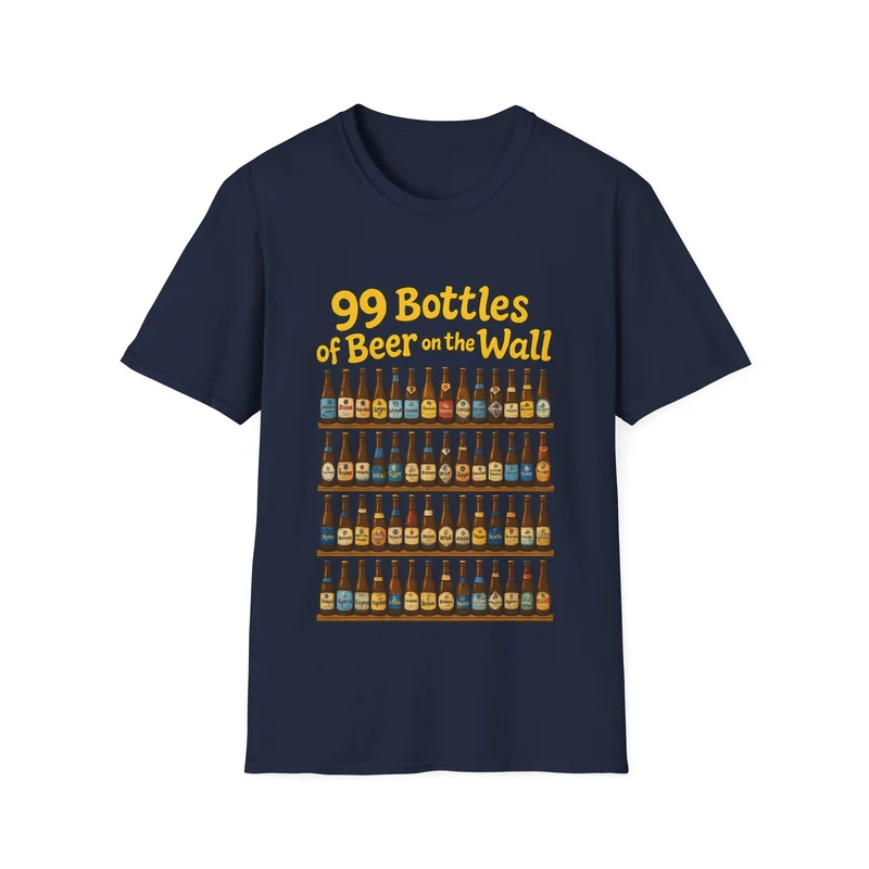 Unisex Soft-style T-Shirt - "99 bottles of beer on the wall"