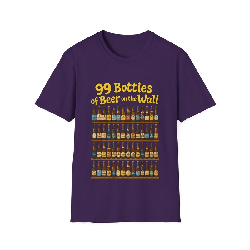 Unisex Soft-style T-Shirt - "99 bottles of beer on the wall"
