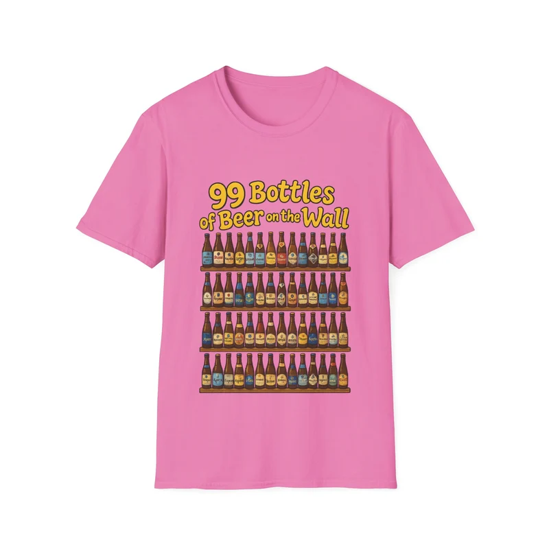 Unisex Soft-style T-Shirt - "99 bottles of beer on the wall"