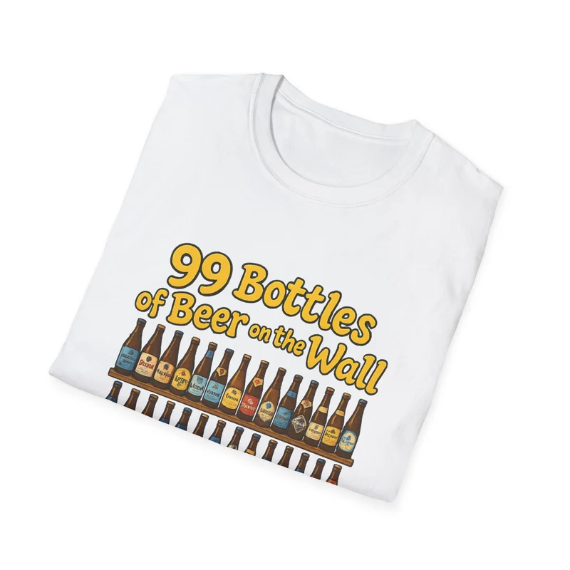 Unisex Soft-style T-Shirt - "99 bottles of beer on the wall"