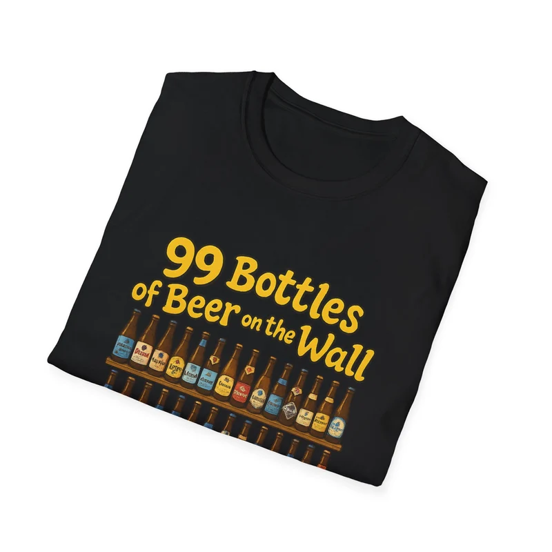 Unisex Soft-style T-Shirt - "99 bottles of beer on the wall"