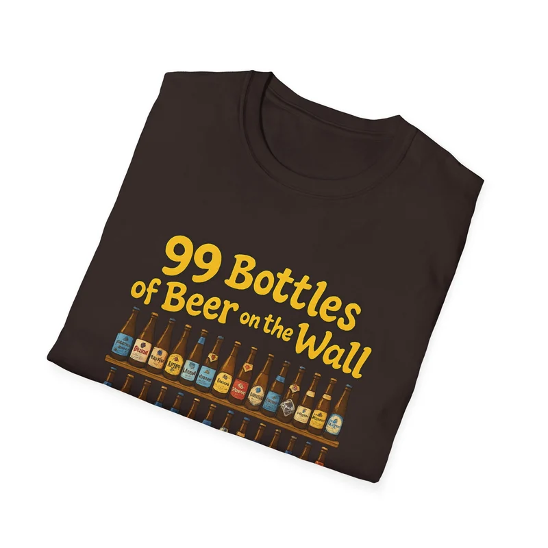 Unisex Soft-style T-Shirt - "99 bottles of beer on the wall"