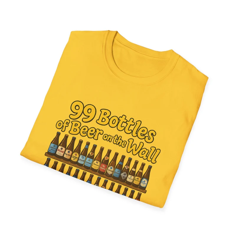 Unisex Soft-style T-Shirt - "99 bottles of beer on the wall"