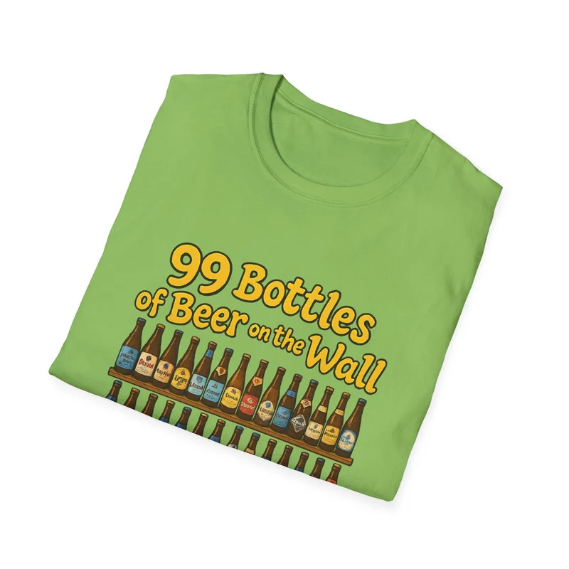 Unisex Soft-style T-Shirt - "99 bottles of beer on the wall"