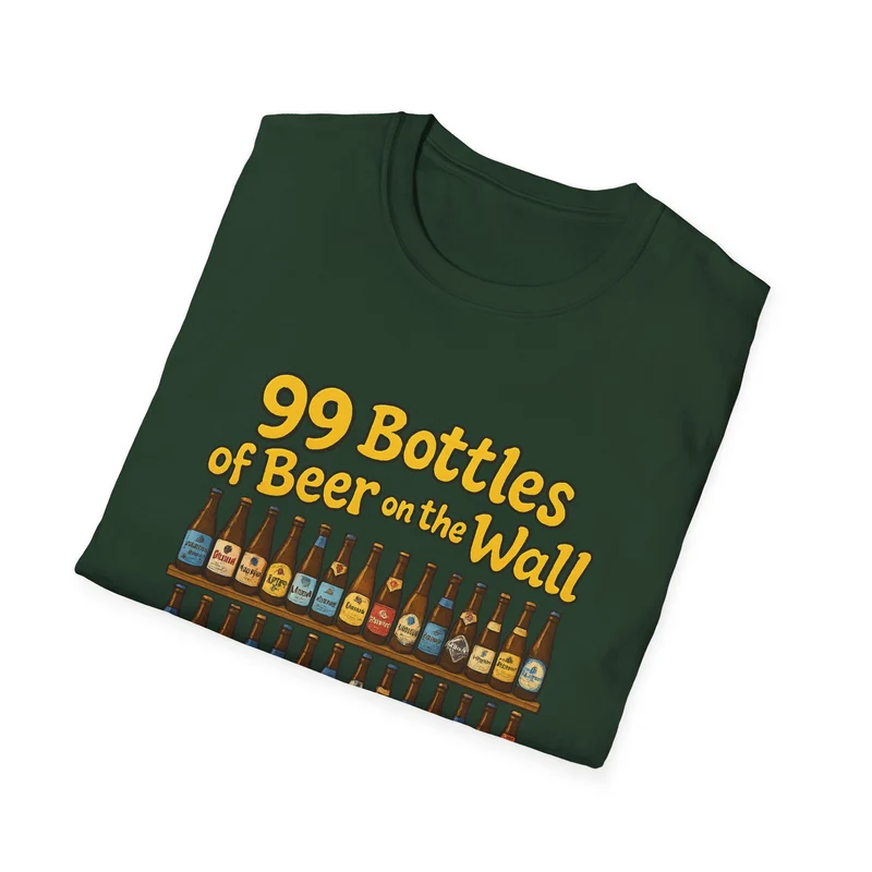 Unisex Soft-style T-Shirt - "99 bottles of beer on the wall"