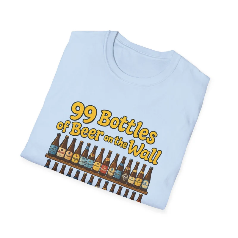 Unisex Soft-style T-Shirt - "99 bottles of beer on the wall"