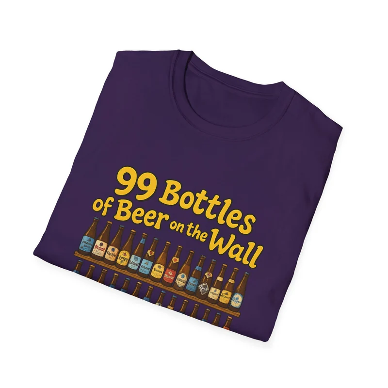 Unisex Soft-style T-Shirt - "99 bottles of beer on the wall"