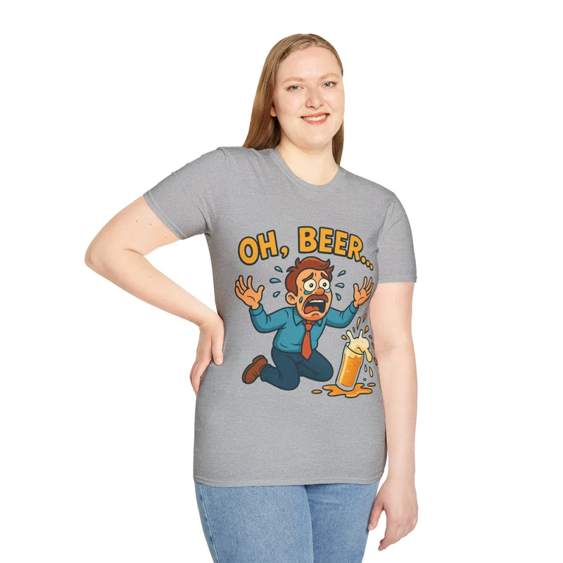 Unisex Softstyle T-Shirt - "Oh, beer..."